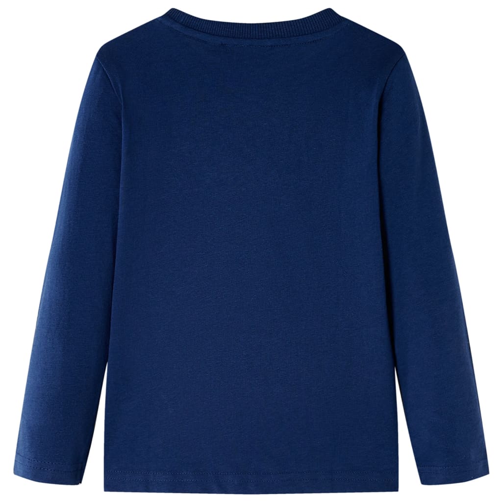 Vidaxl -Kinderhemd mit langen Ärmeln 92 Marineblau