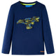 Vidaxl Kinderhemd mit langen Ärmeln 116 Marineblau