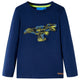 Vidaxl Kinderhemd mit langen Ärmeln 128 Marineblau
