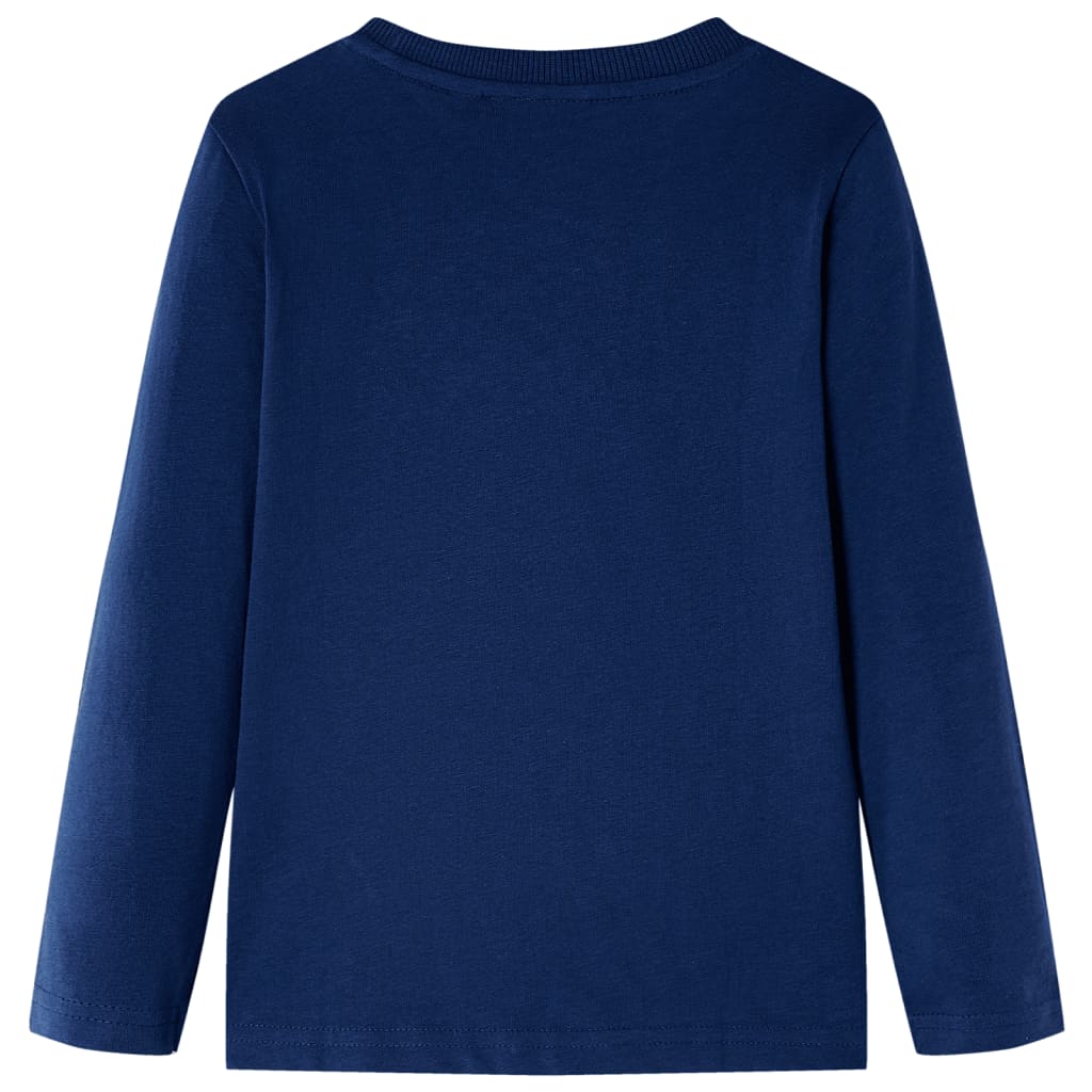 Vidaxl Kinderhemd mit langen Ärmeln 128 Marineblau