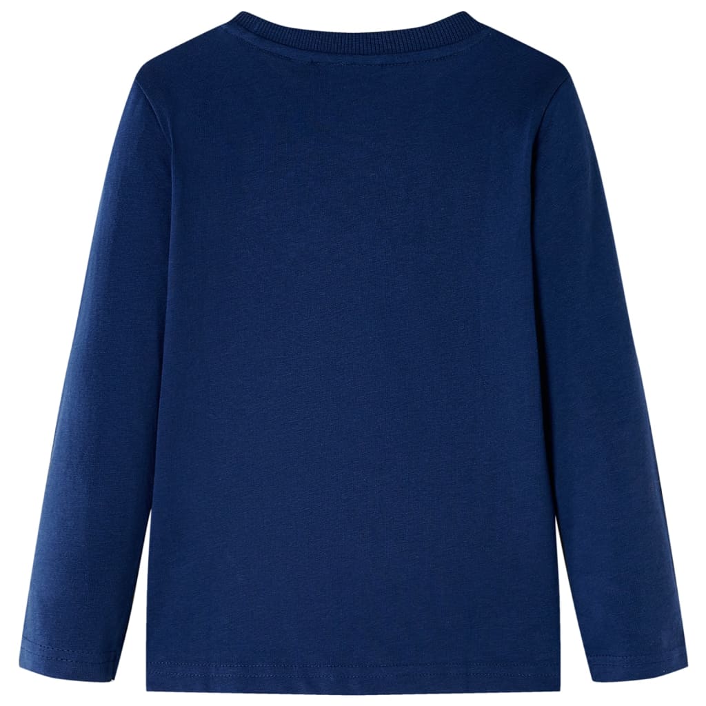 Vidaxl Kinderhemd mit langen Ärmeln 140 Marineblau