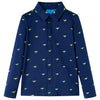 Vidaxl Kinderhemd 92 Marineblau