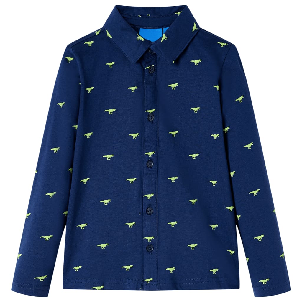Vidaxl Kinderhemd 116 Marineblau