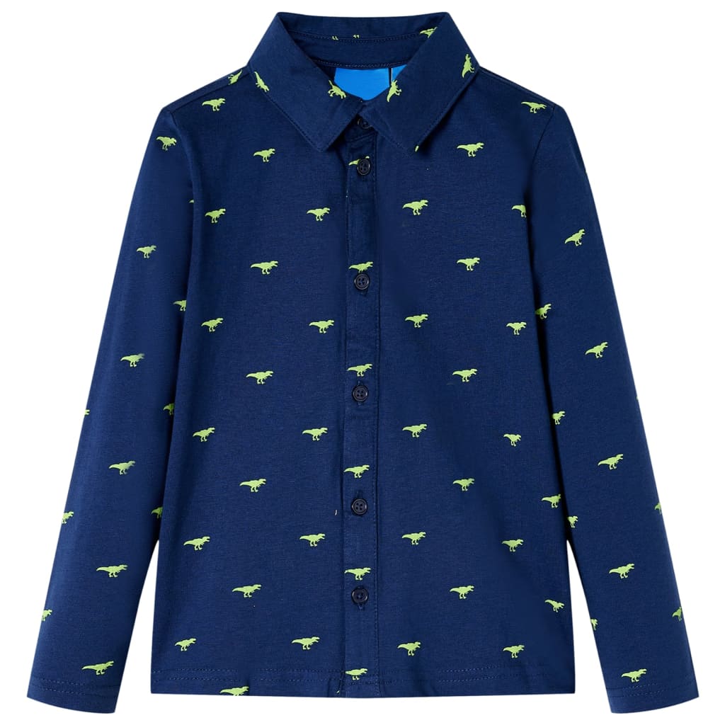 Vidaxl Kinderhemd 140 Marineblau