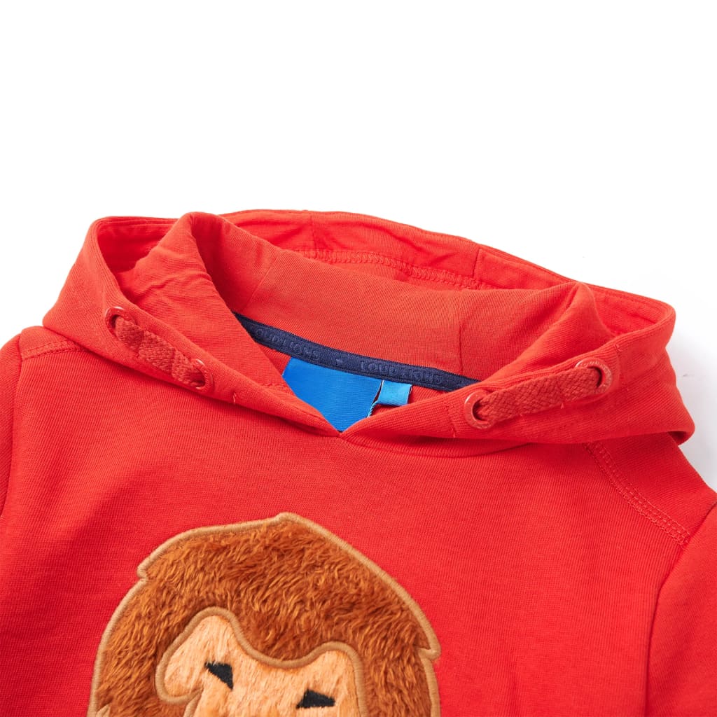 Vidaxl Kinderpullover mit Hood 128 Rot