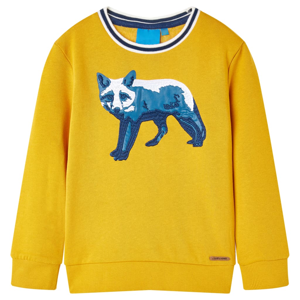 Vidaxl Kinderpullover 140 Ocker -gelenkt