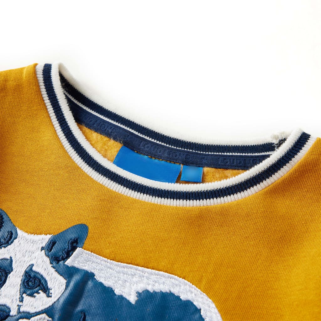 Vidaxl Kinderpullover 140 Ocker -gelenkt