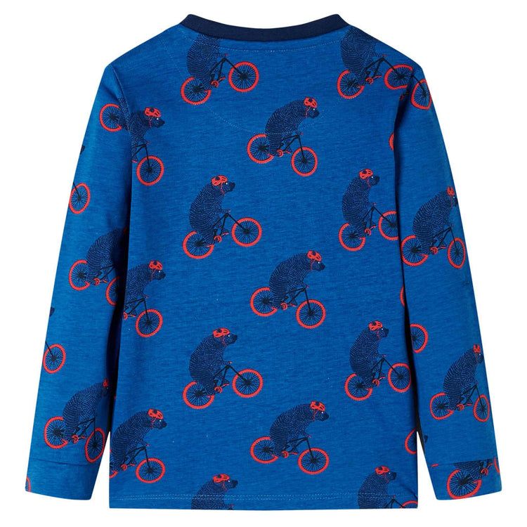Vidaxl Kinderpyjama mit langen Ärmeln 116 Petroleum -Colored