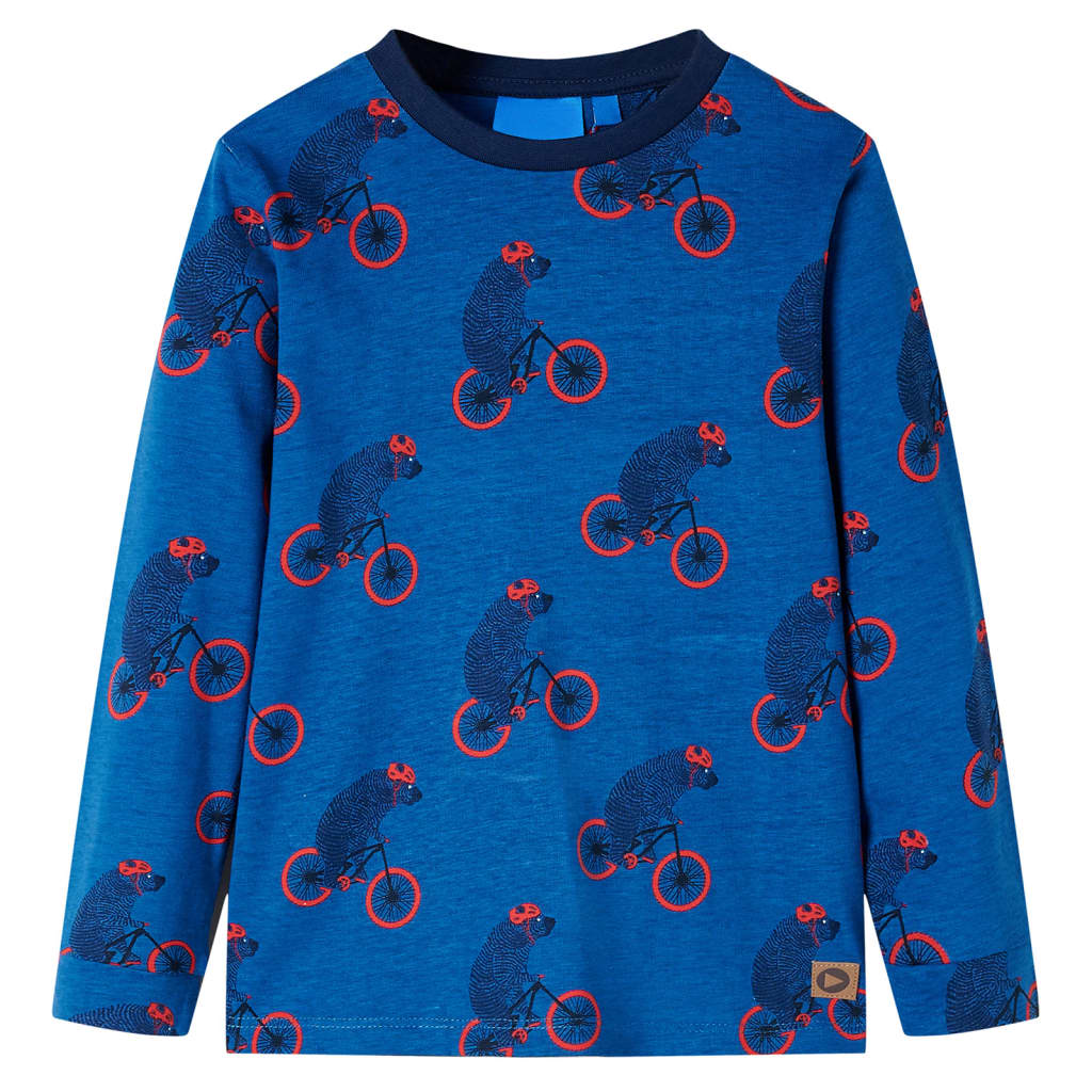 Vidaxl Kinderpyjama mit langen Ärmeln 128 Petroleum -Colored