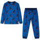 Vidaxl Kinderpyjama mit langen Ärmeln 140 Petroleum -Colored