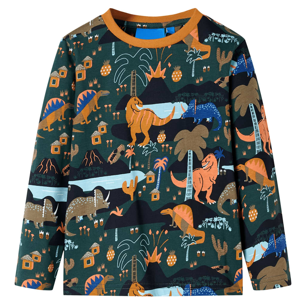 Vidaxl Kinderpyjamas mit Langhülsen 128 Donkergroen