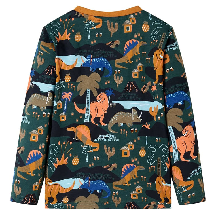 Vidaxl Kinderpyjamas mit Langhülsen 128 Donkergroen