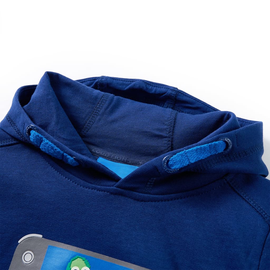 Vidaxl Kinderpullover mit Hood 128 Dunkelblau