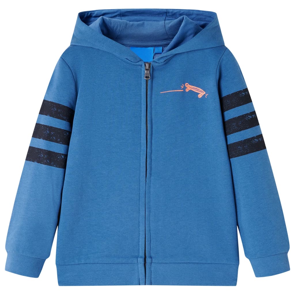 Vidaxl Kinderweste mit Kapuze 116 Blau