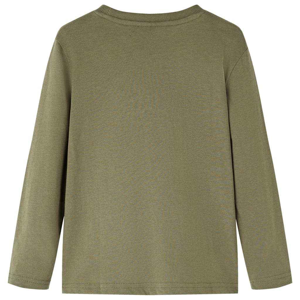 Vidaxl -Kinderhemd mit langen Ärmeln 116 Kakikentig