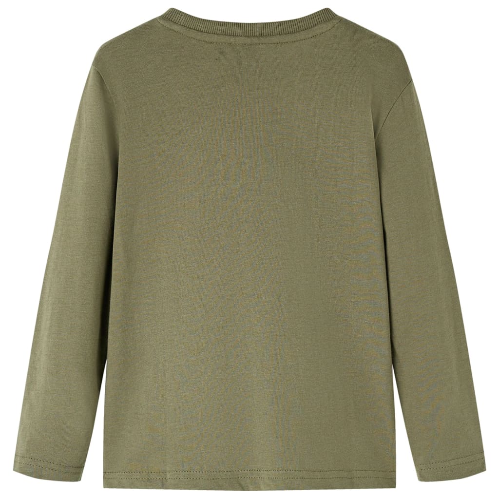 Vidaxl Kinderhemd mit langen Ärmeln 128 Kakikentig