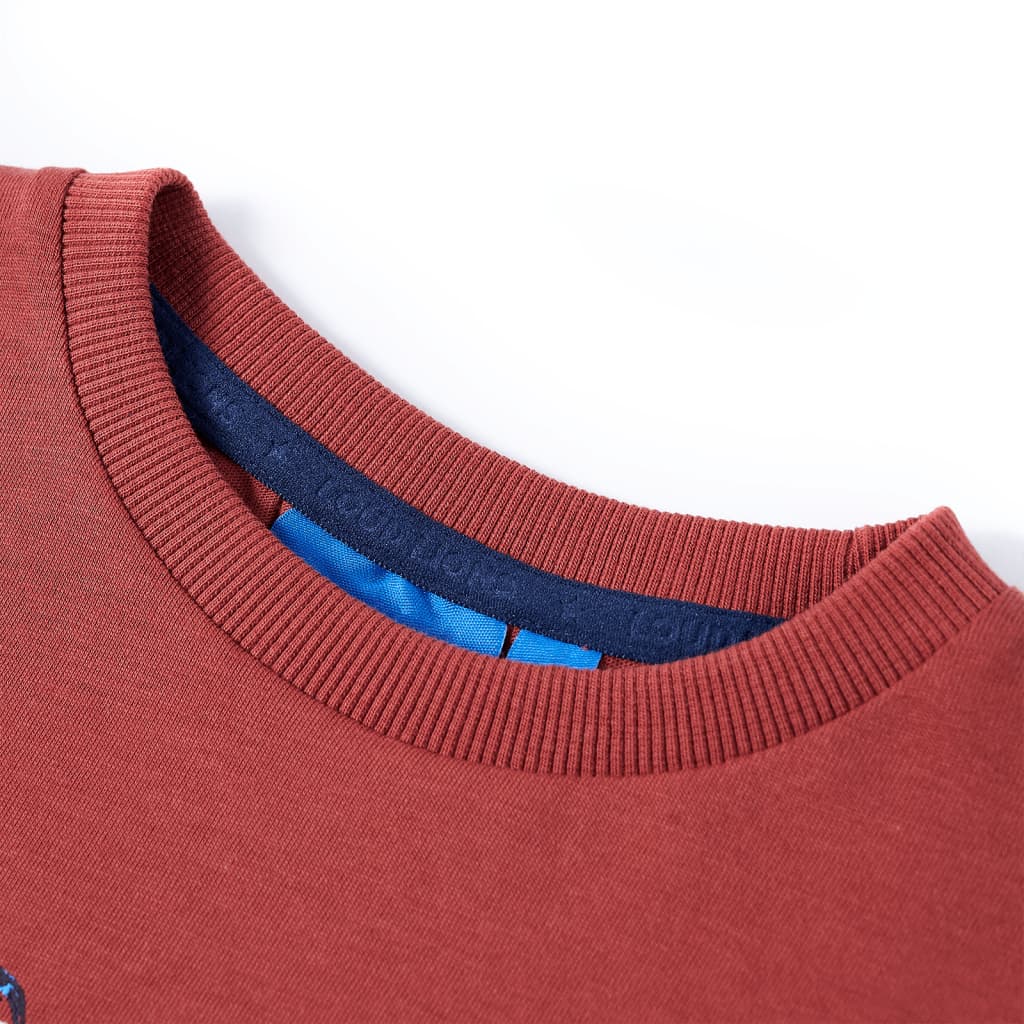 Vidaxl -Kinderhemd mit langen Ärmeln 104 rot -Brown