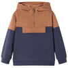 VIDAXL KINDERSEALER mit Motorhaube Halb -Zipper 104 Anthracites Cognac gefärbt