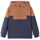VIDAXL KINDERSEALER mit Motorhaube Halb -Zipper 104 Anthracites Cognac gefärbt