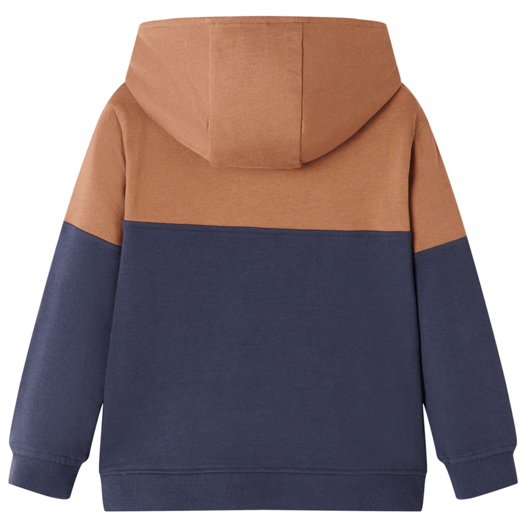 VIDAXL KINDERSEALER mit Motorhaube Halb -Zipper 104 Anthracites Cognac gefärbt