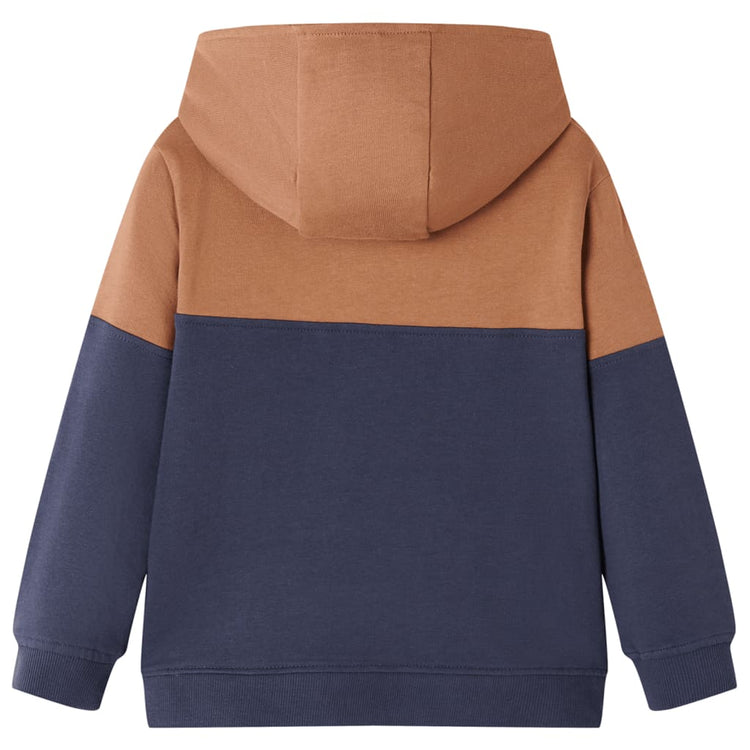 VIDAXL KINDERSEALER mit Motorhaube Halb -Zipper 104 Anthracites Cognac gefärbt