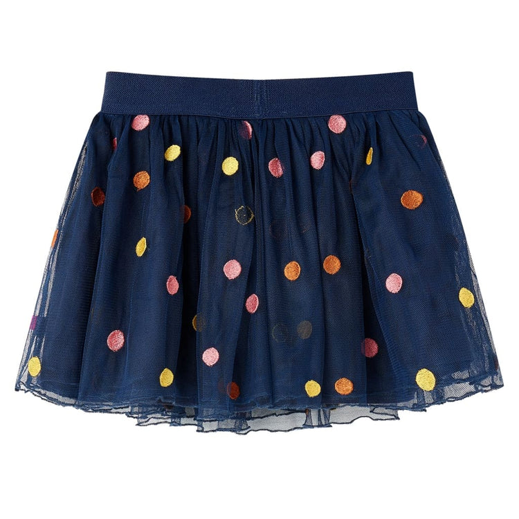 Vidaxl -Kinderrock mit Tulle und Punkten 104 Marineblau
