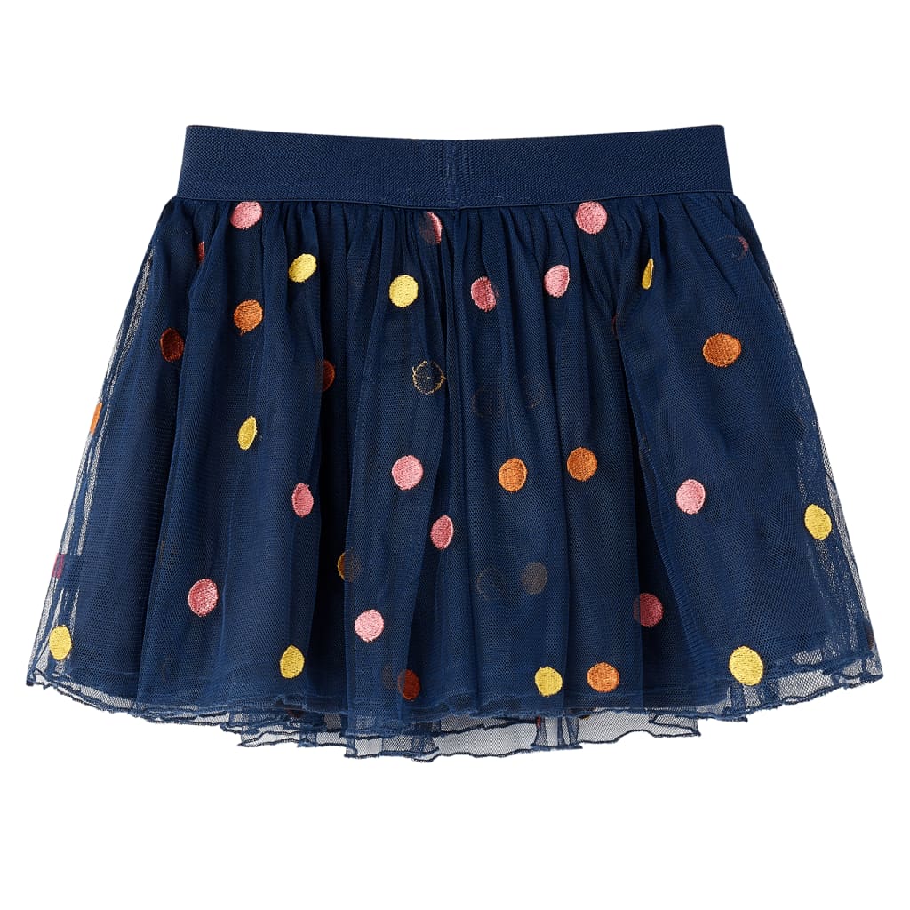 Vidaxl -Kinderrock mit Tulle und Punkten 140 Marineblau