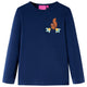 Vidaxl Kinderhemd mit langen Ärmeln 140 Marineblau