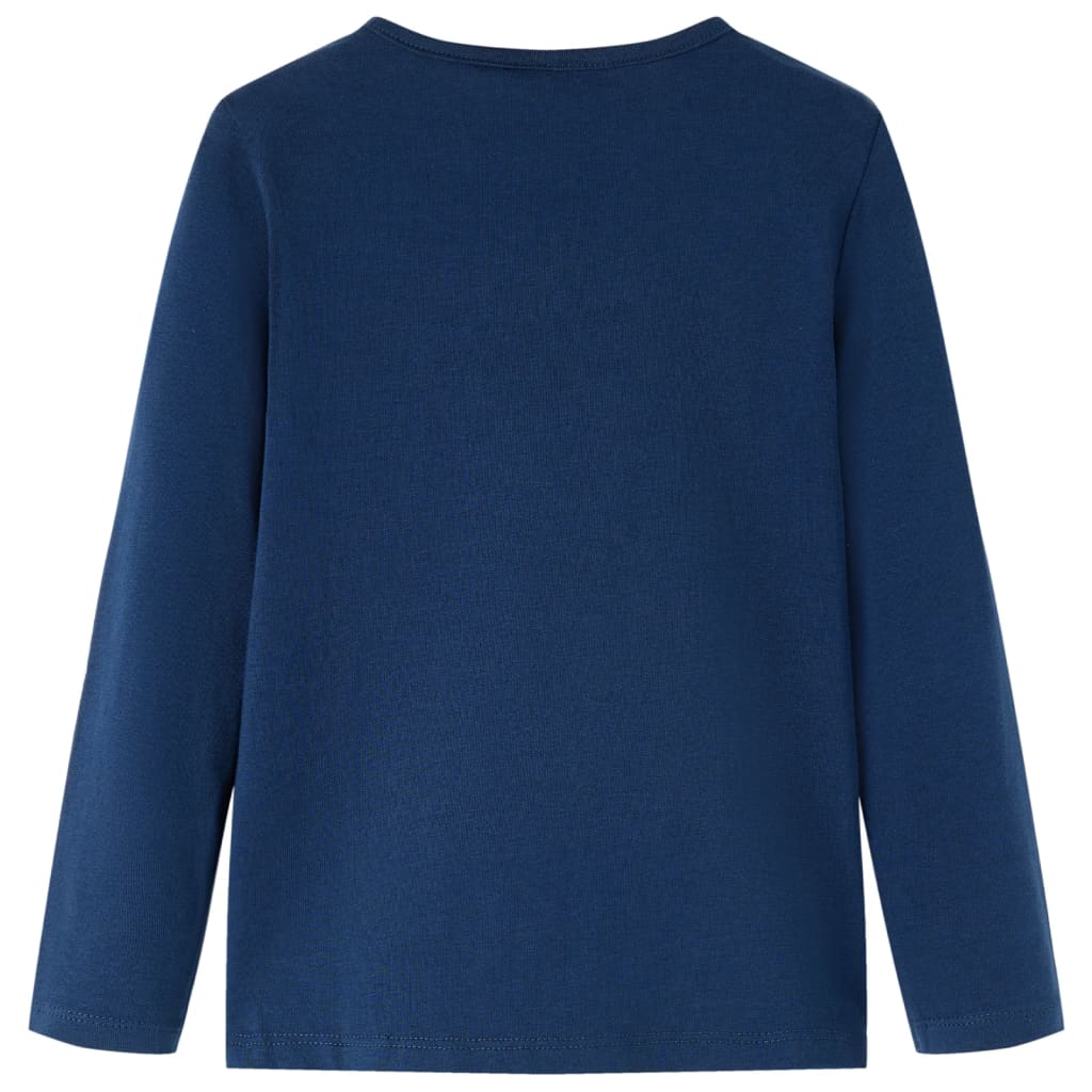 Vidaxl -Kinderhemd mit langen Ärmeln 92 Marineblau