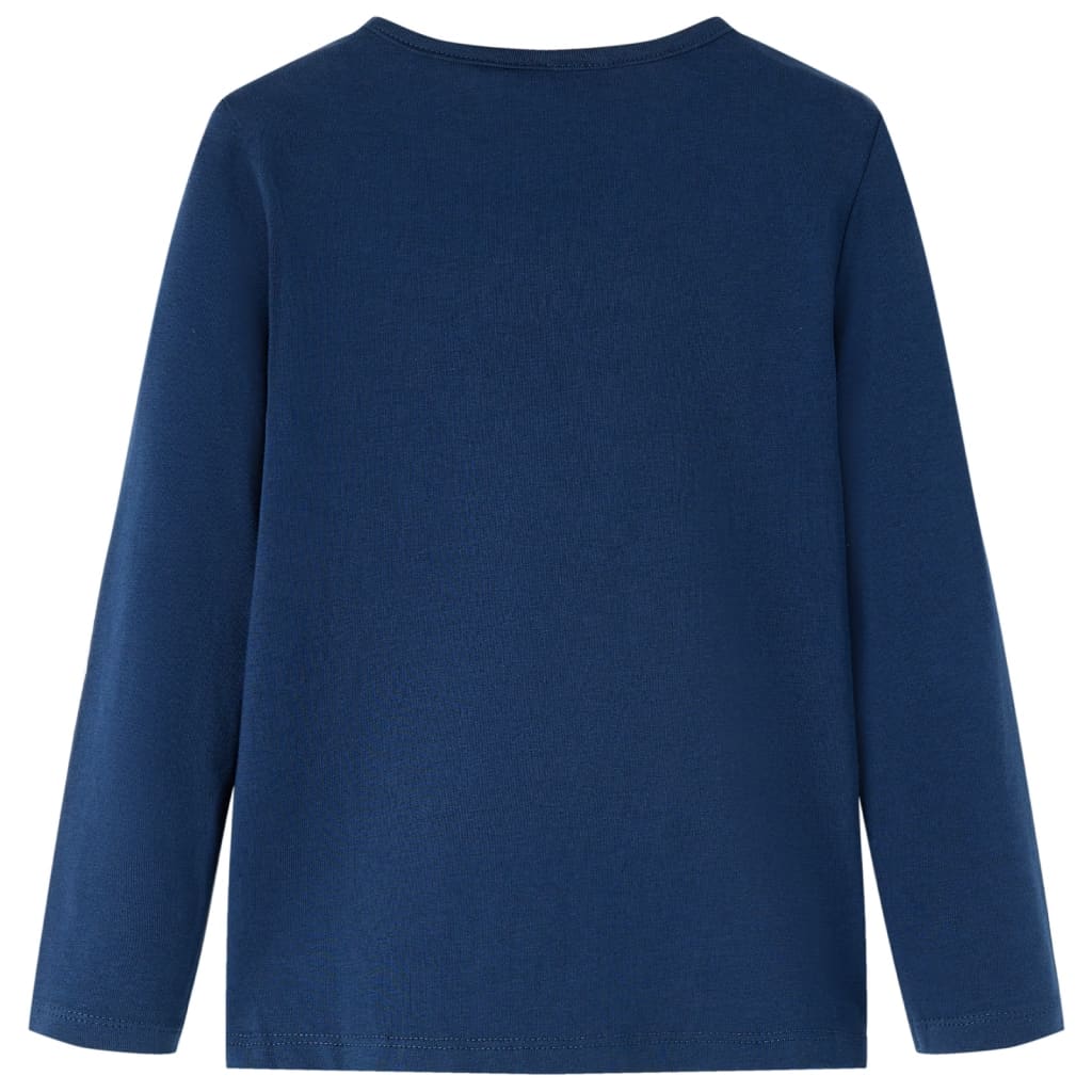 Vidaxl Kinderhemd mit langen Ärmeln 116 Marineblau