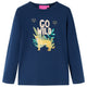 Vidaxl Kinderhemd mit langen Ärmeln 128 Marineblau