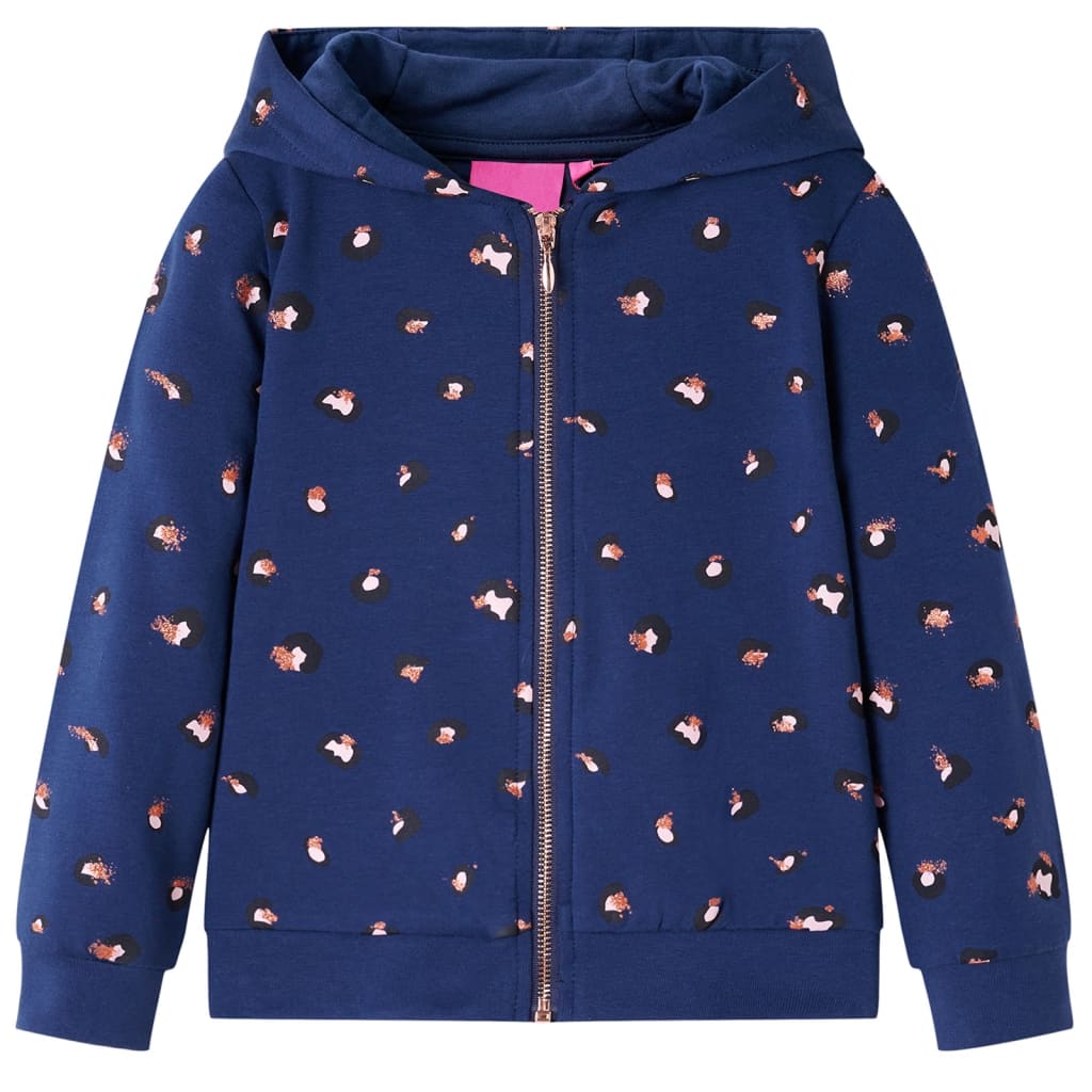 Vidaxl Kinderweste mit Kapuzen -Marineblau