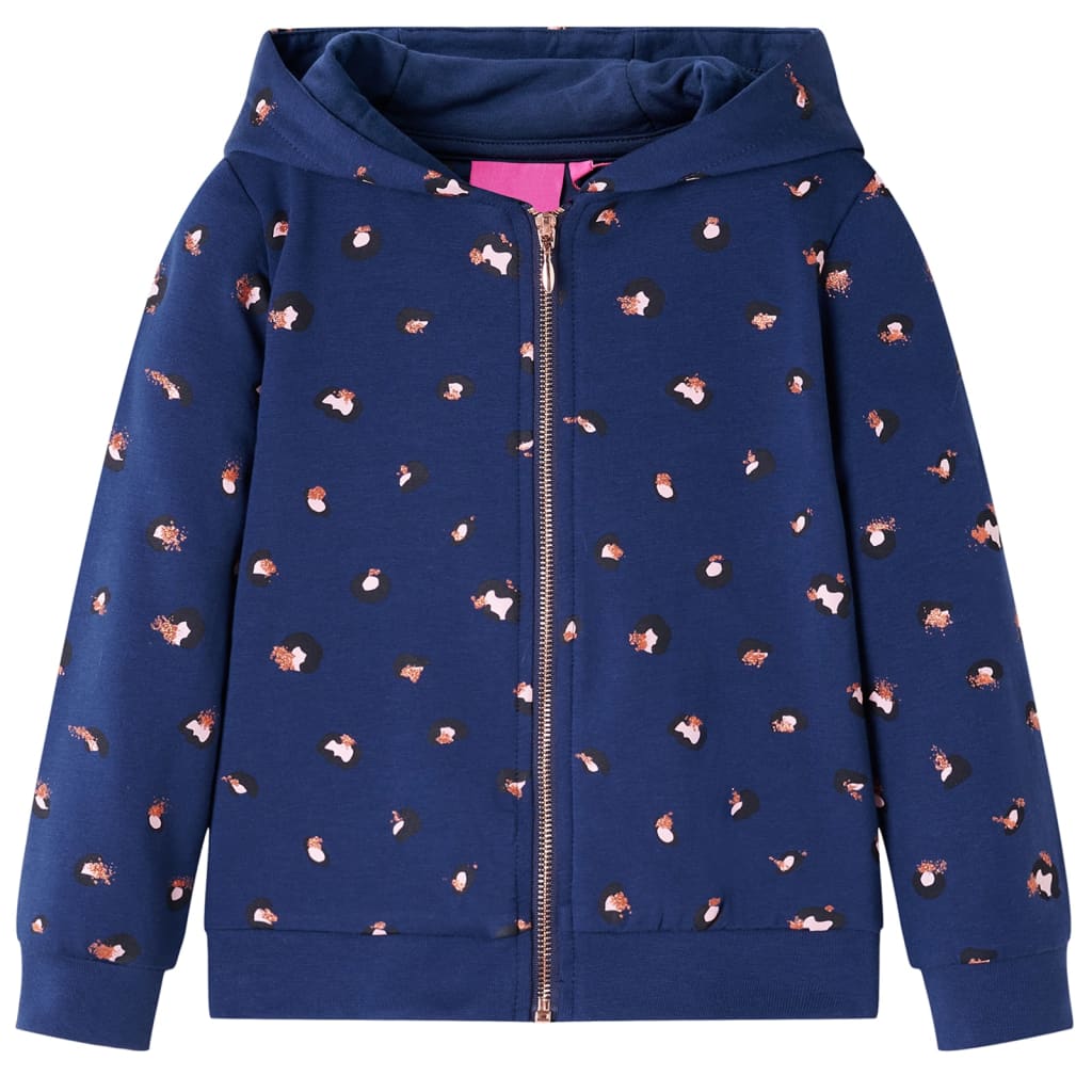 Vidaxl Kinderweste mit Kapuze 140 Marineblau