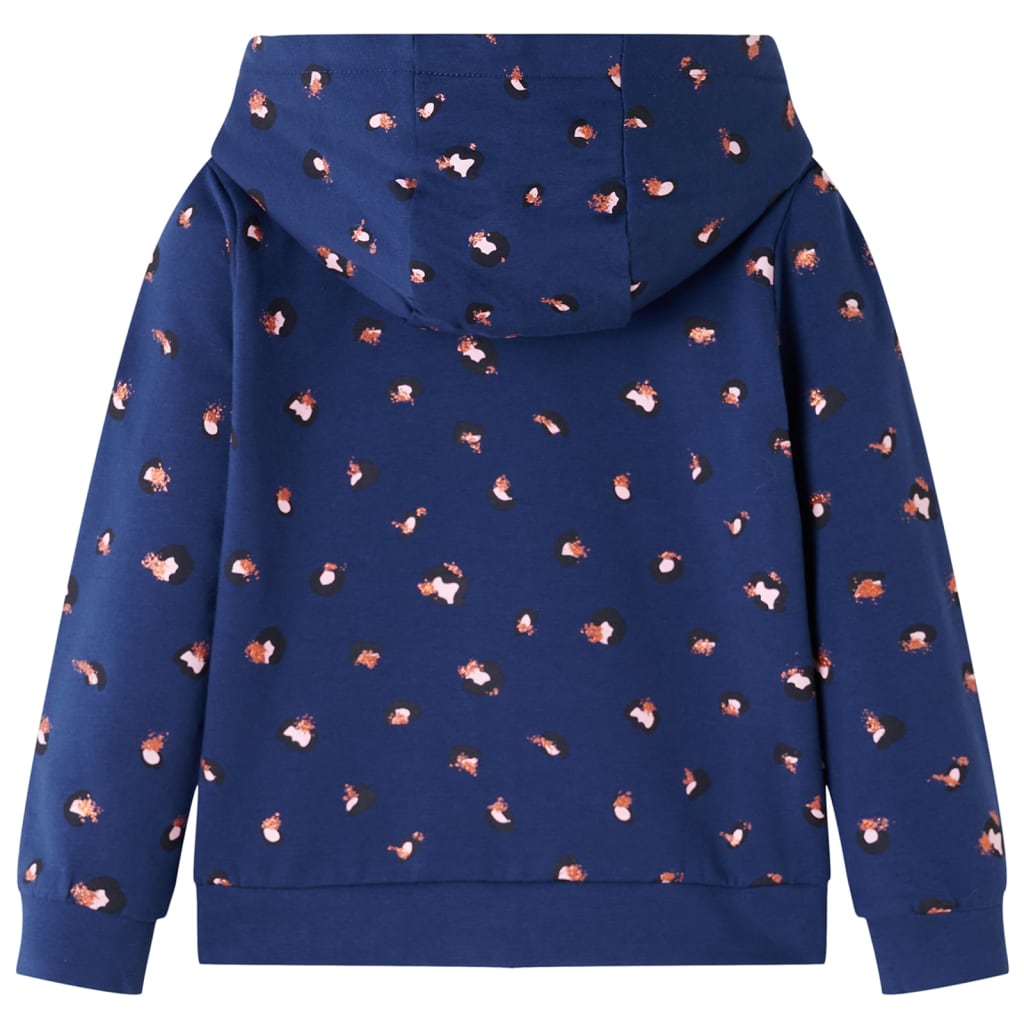 Vidaxl Kinderweste mit Kapuze 140 Marineblau