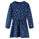 Vidaxl Kinderkleid mit langen Ärmeln 128 Marineblau