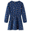 Vidaxl Kinderkleid mit langen Ärmeln 128 Marineblau