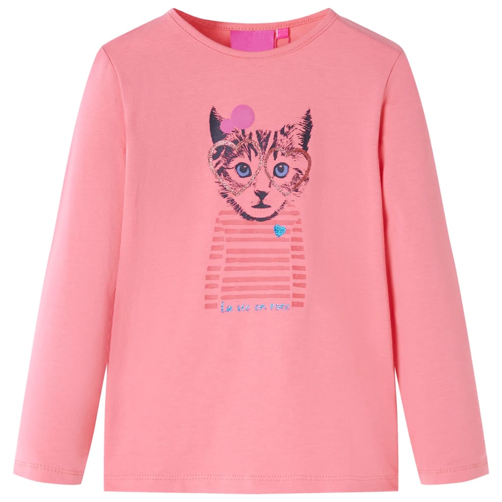 Vidaxl Kinderhemd mit langen Ärmeln 140 Pink