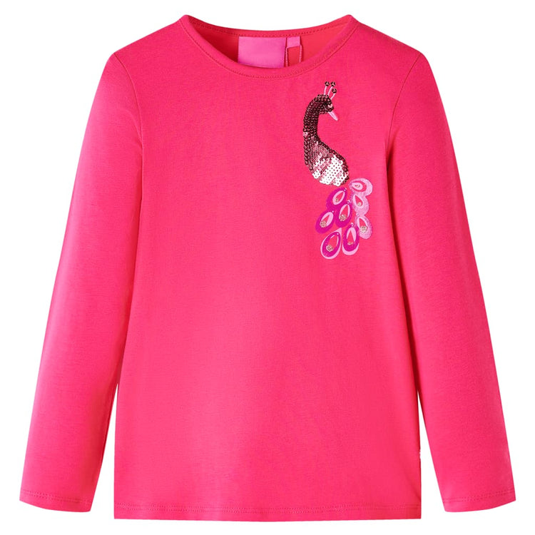 Vidaxl -Kinderhemd mit langen Ärmeln 140 hellrosa