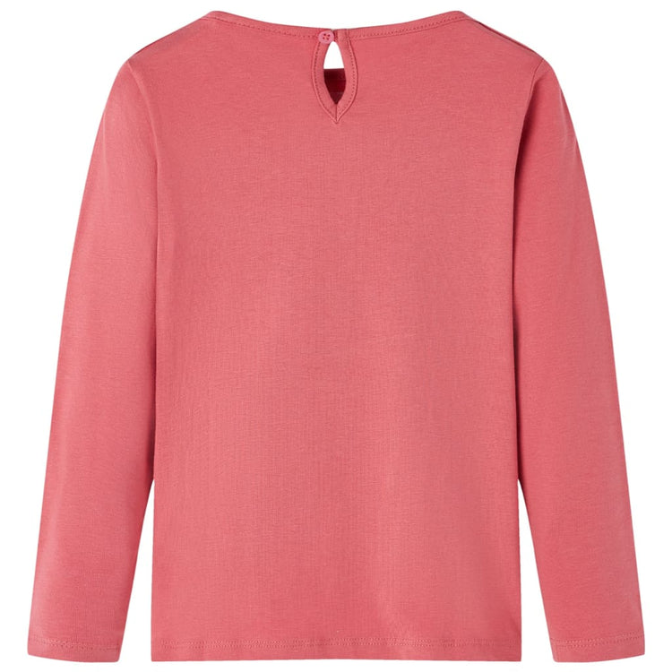 Vidaxl Kinderhemd mit langen Ärmeln 128 Old Pink