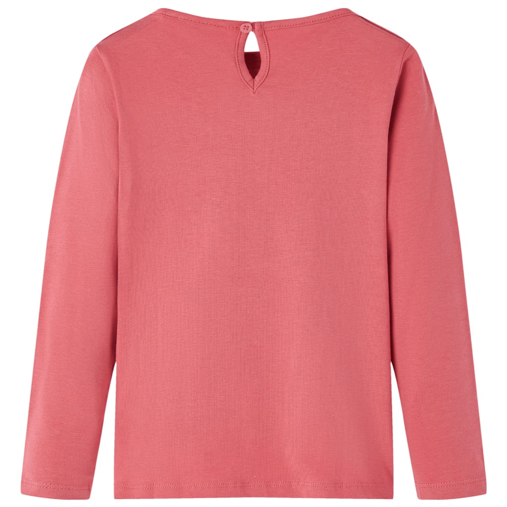 Vidaxl -Kinderhemd mit langen Ärmeln 140 alt Pink