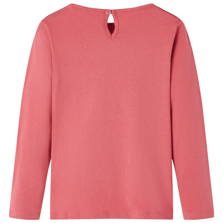 Vidaxl -Kinderhemd mit langen Ärmeln 140 alt Pink