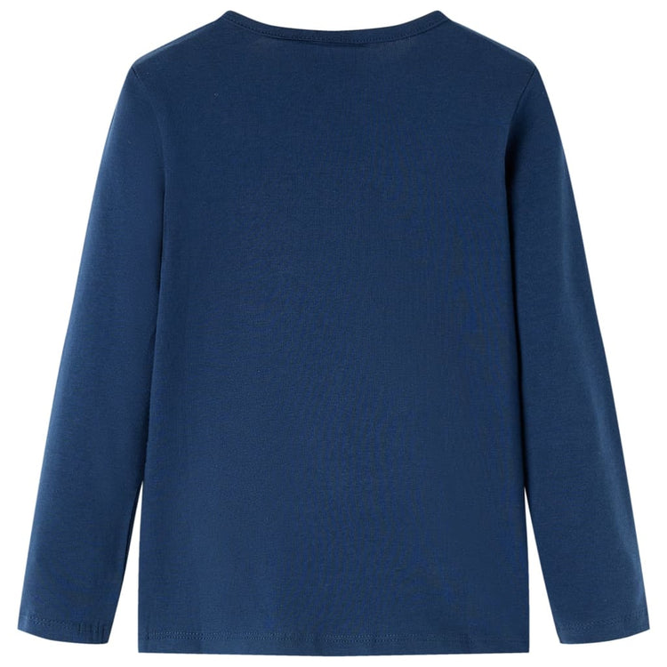 Vidaxl -Kinderhemd mit langen Ärmeln 92 Marineblau