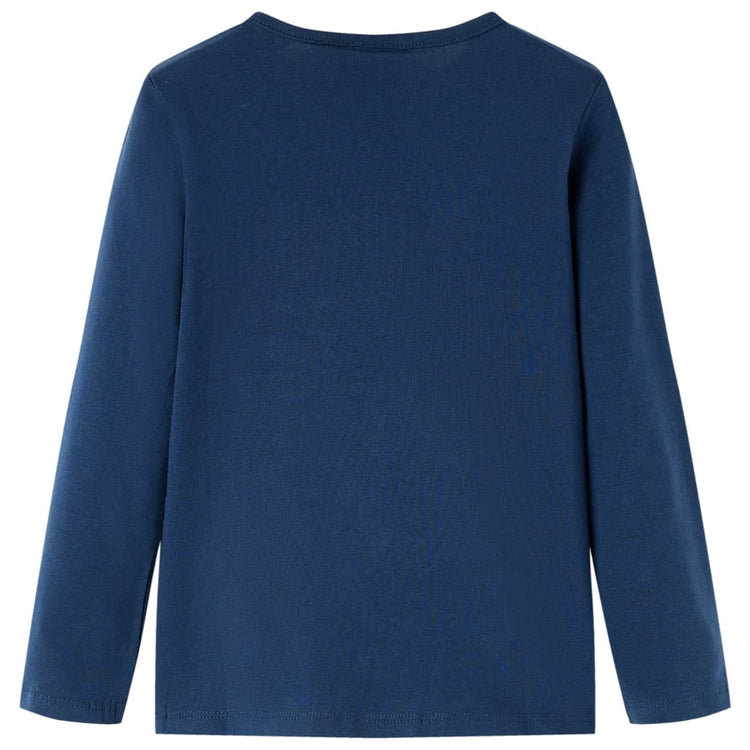 Vidaxl Kinderhemd mit langen Ärmeln 116 Marineblau
