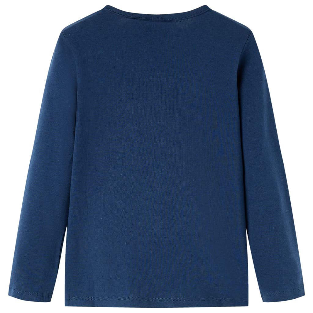 Vidaxl Kinderhemd mit langen Ärmeln 140 Marineblau