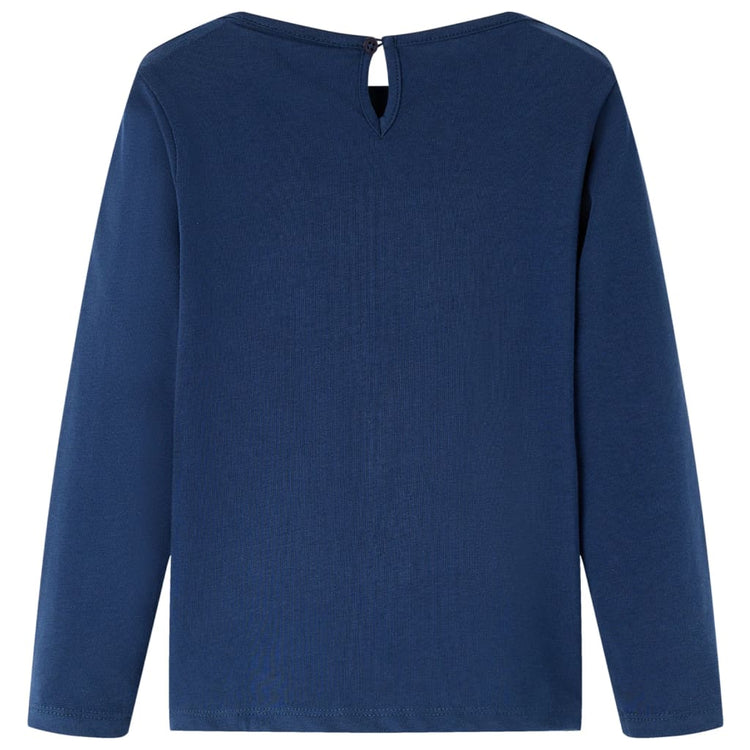 Vidaxl -Kinderhemd mit langen Ärmeln 92 Marineblau
