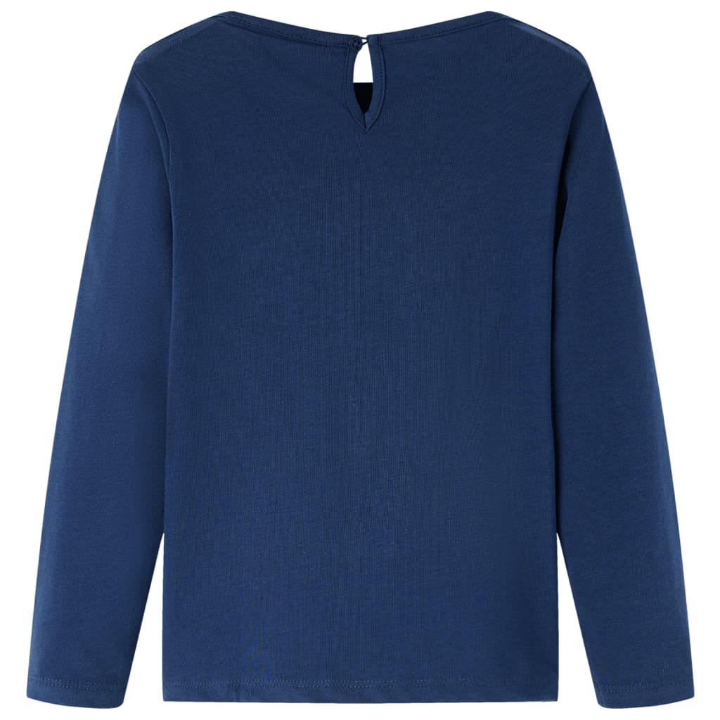 Vidaxl Kinderhemd mit langen Ärmeln 140 Marineblau