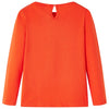 Vidaxl -Kinderhemd mit langen Ärmeln 140 Dark Orange