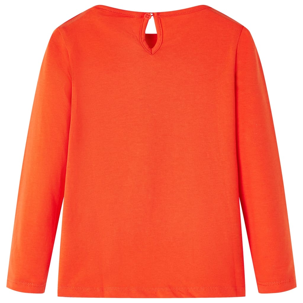 Vidaxl -Kinderhemd mit langen Ärmeln 140 Dark Orange