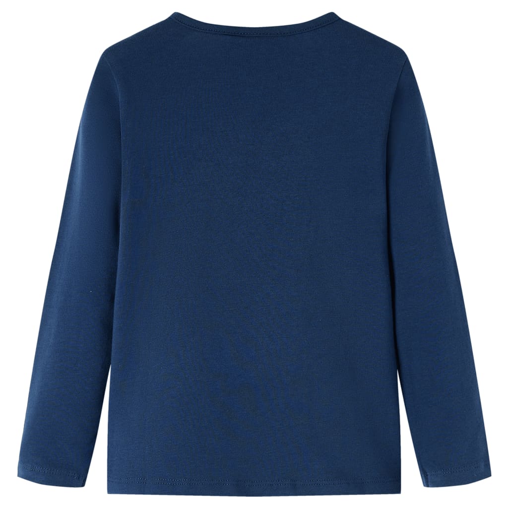 Vidaxl Kinderhemd mit langen Ärmeln 116 Marineblau