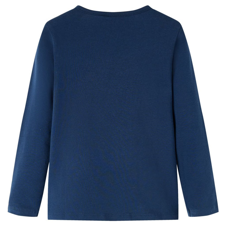 Vidaxl Kinderhemd mit langen Ärmeln 140 Marineblau